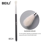 BEILI 1 шт. Профессиональная Кисть для макияжа черная блестящая ручка натуральные волосы тени для век растушевка pinceauxx de макияж