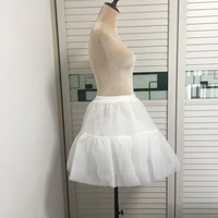 women girls ruffled short petticoat solid white color fluffy bubble tutu skirt puffy half slip prom crinoline underskirt
