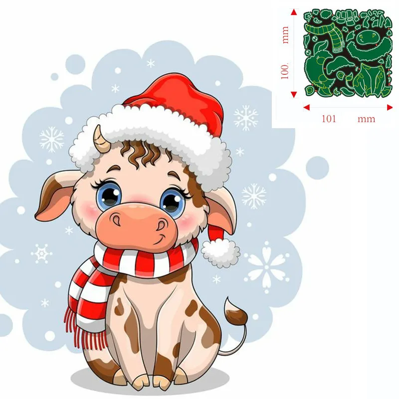 

Металлические пресс-формы зимняя корова Скрапбукинг искусственное тиснение