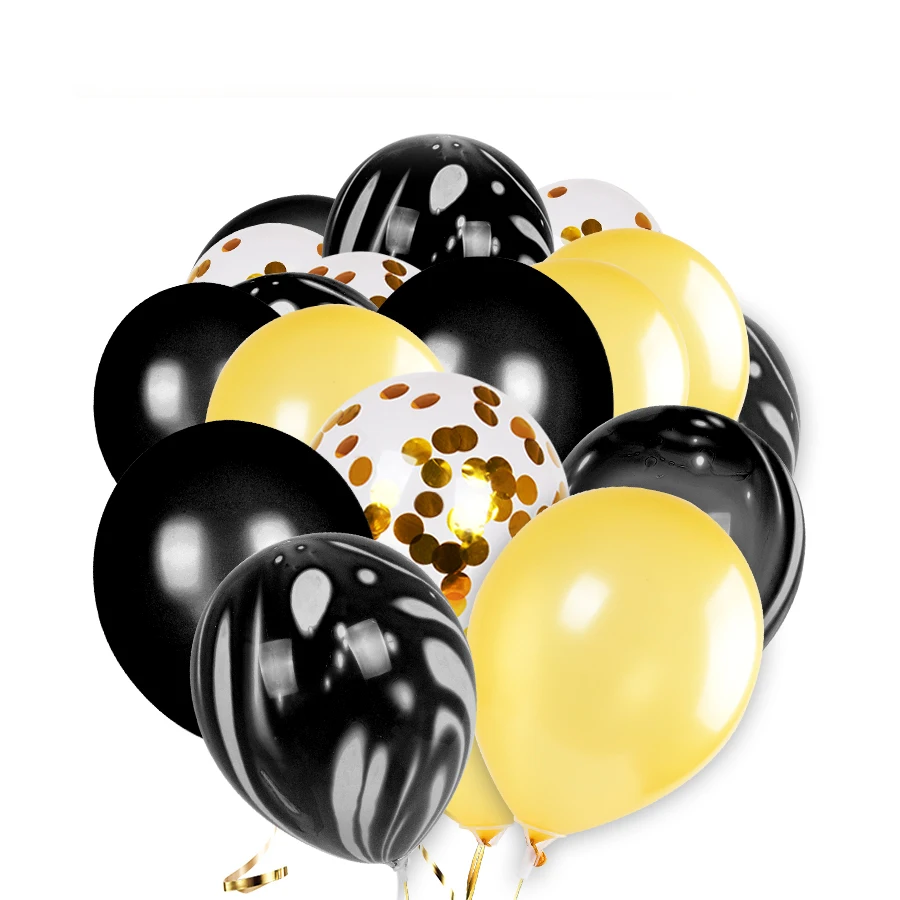 12 дюймовые латексные воздушные шары с агатом и конфетти вечерние блестками из