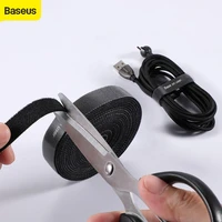 baseus 1m3m cable manegement winder wire organizer free cut strong velcro straps for cable various wire storage