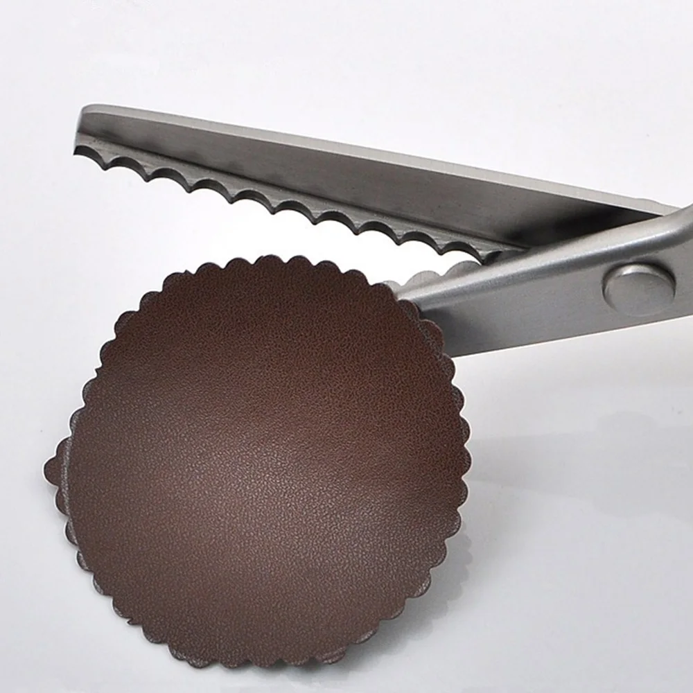 

1 шт. 3 мм 5 мм/7 мм волновой узор резак кожаная ткань для рукоделия ножницы ткань кружева ножницы DIY инструмент обивки