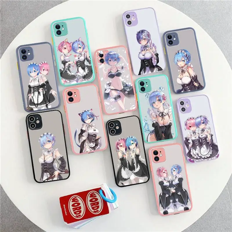 

TOPLBPCS Re Zero Phone Case for iPhone 11 12 13 mini pro XS MAX 8 7 6 6S Plus X 5S SE 2020 XR case