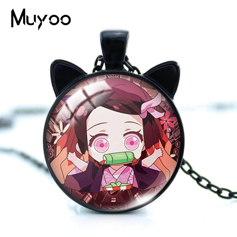 Новинка 2021 ожерелье с подвеской в виде кота из мультфильма аниме рассекающий