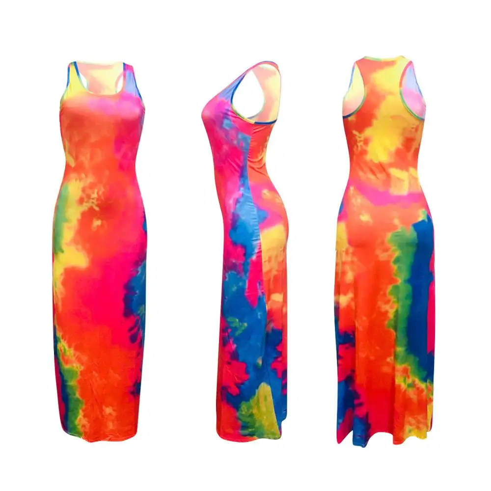 

ChocoMist Women Dress Casual Tie-dye Design Midi Dress NK126