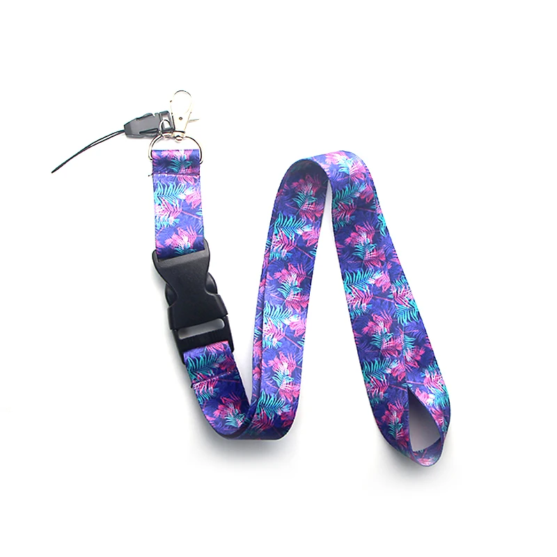 CA172 Мультяшные фиолетовые ремешки в джунглях для брелока удостоверения личности