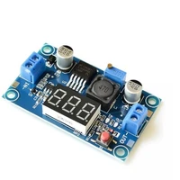 free shipping lm2596 buck 3a dc dc voltage adjustable step down power module blue led voltmeter