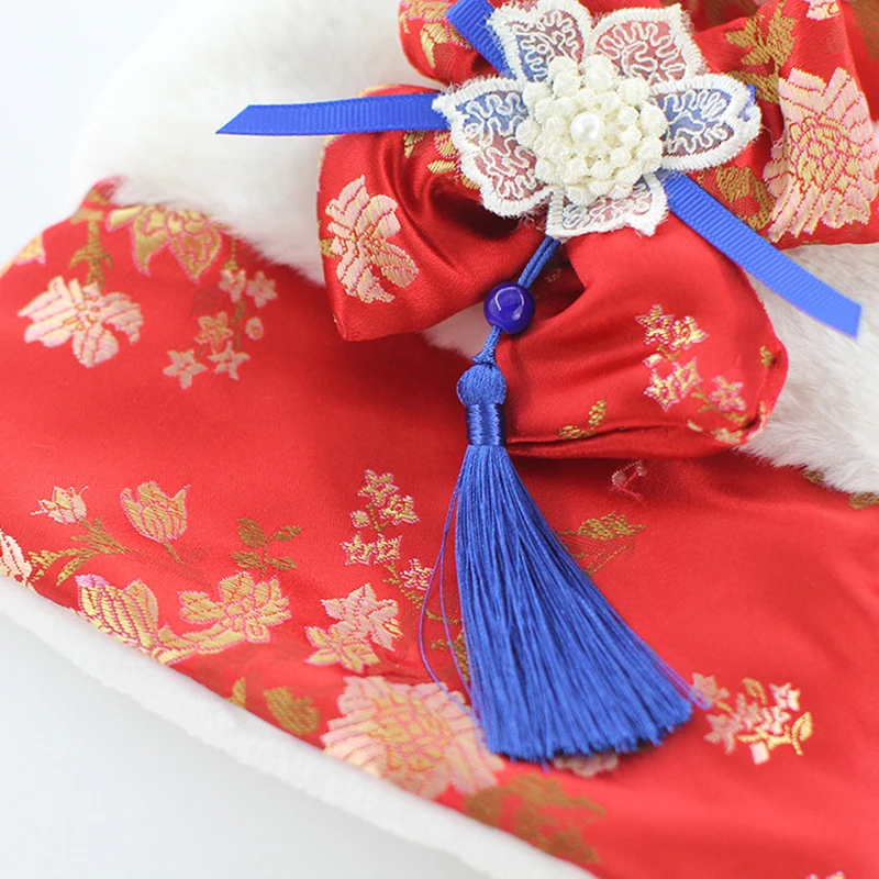 Dog Coats Winter Pet Clothes Stitchwork Tang Suit for Sweater Parkas Chinese Style Suits Corgi Teddy Puppy Cat Costumes | Дом и сад