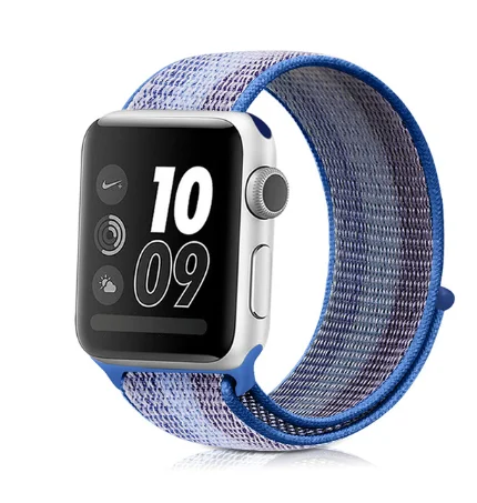 Ремешок для наручных часов Apple Watch 4 5 3/2/1 38 мм 42 мм 62new цветовый нейлоновый из мягкой дышащей ткани сменный ремешок петли для наручных часов iwatch серии 4 40 мм 44 мм - Band Color: 50TWHL