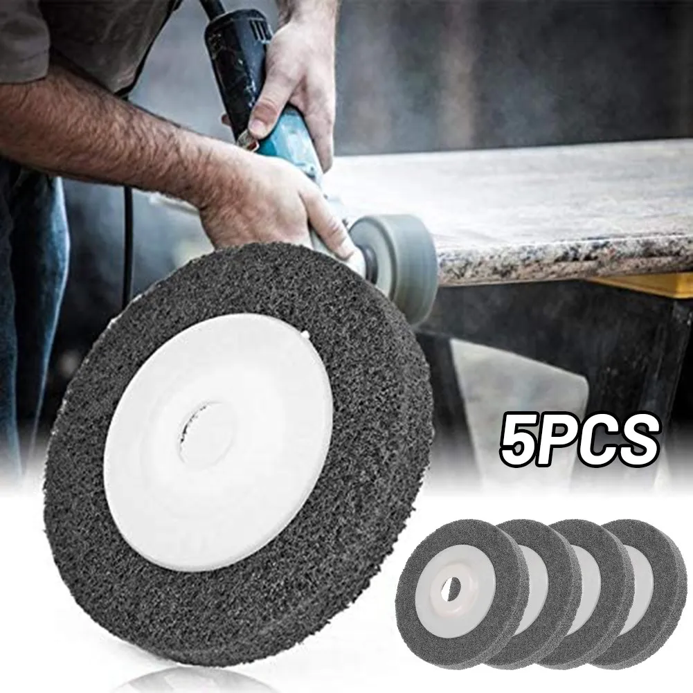 

5pcs 4 Inch Nylon Polishing Wheels Nylon Fiber Polishing Wheel Sanding Buffing Disc Abrasive Wheels For Marble Wood Craft