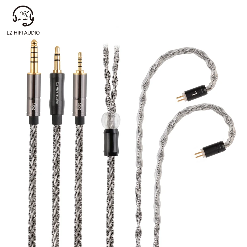 LZ HIFI Earbud Cable 6N Silver Plated OCC+Graphene Plated OCC Mixed Wire 3.5/2.5/4.4mm MMCX/0.78mm 2Pin for A7 A4 A2 PRO IEM