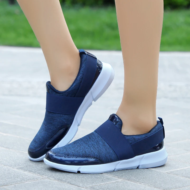 2019 mesh breathable Summer shoes sneakers women loafers Slip on casual Shoes ultralight flats zapatillas size 35-42 | Обувь