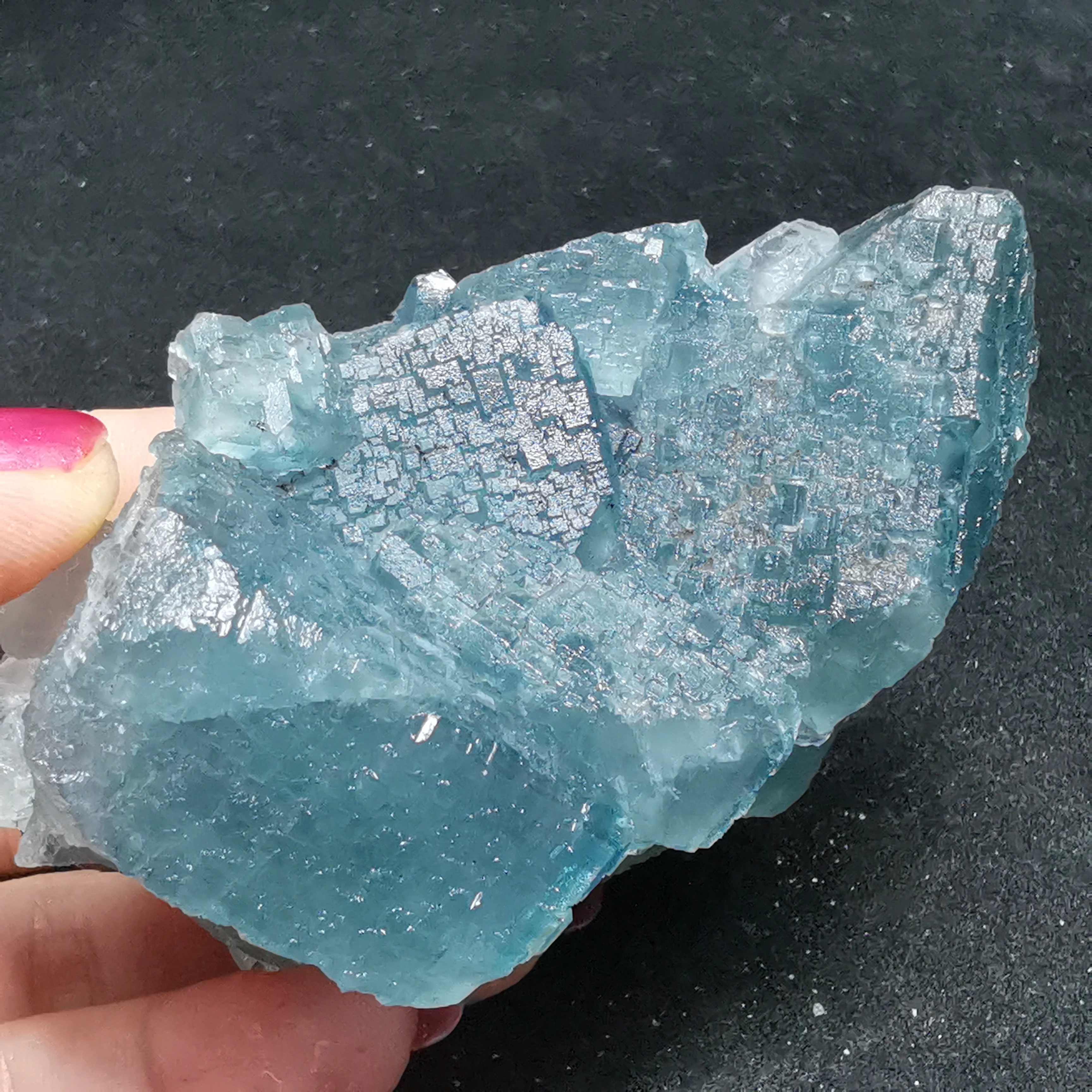 

418.7gNatural crystal, blue green fluorite, crystal mineral, crystal specimen