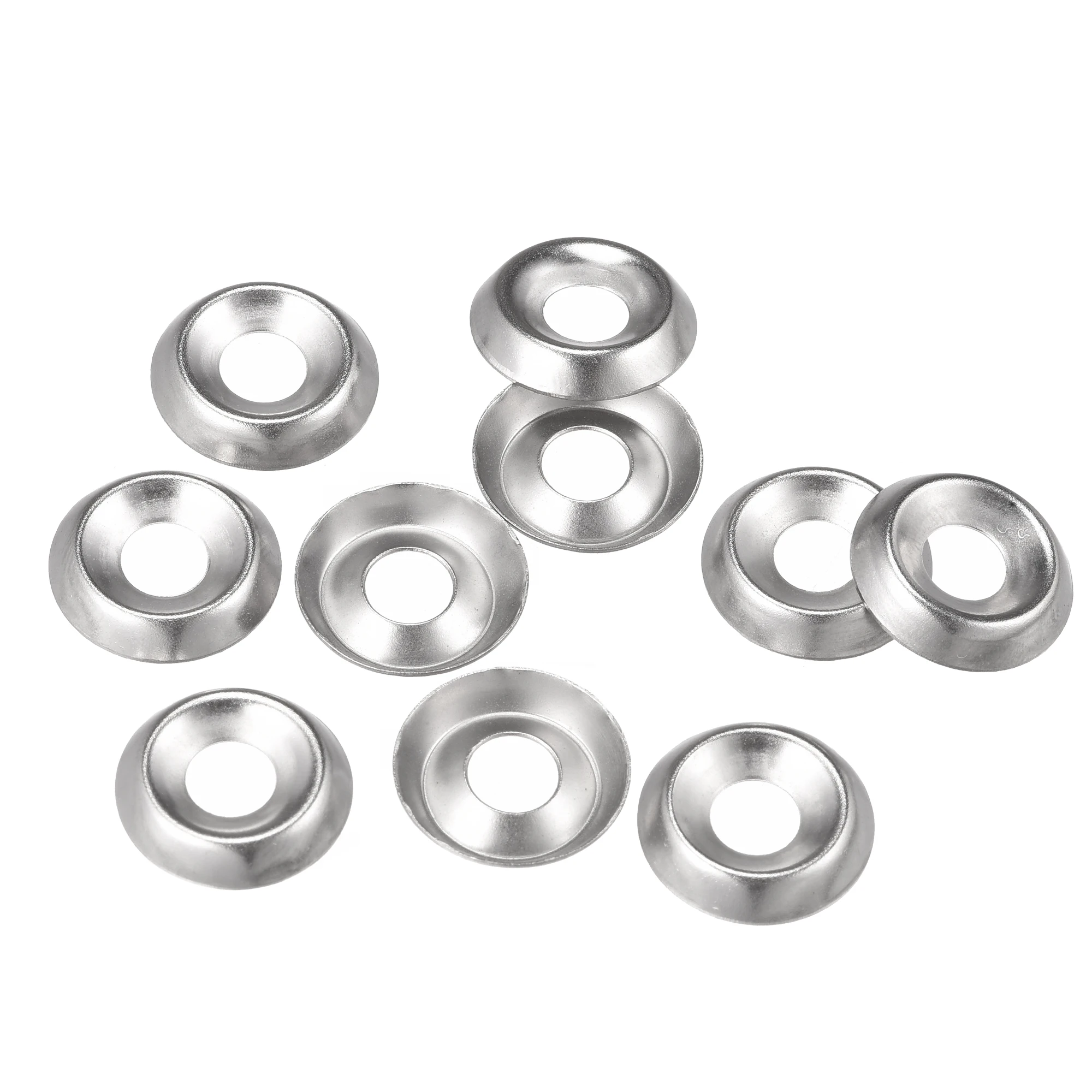 

Uxcell #10 304 Stainless Steel Cup Washer Countersunk for Screw Bolt 50pcs