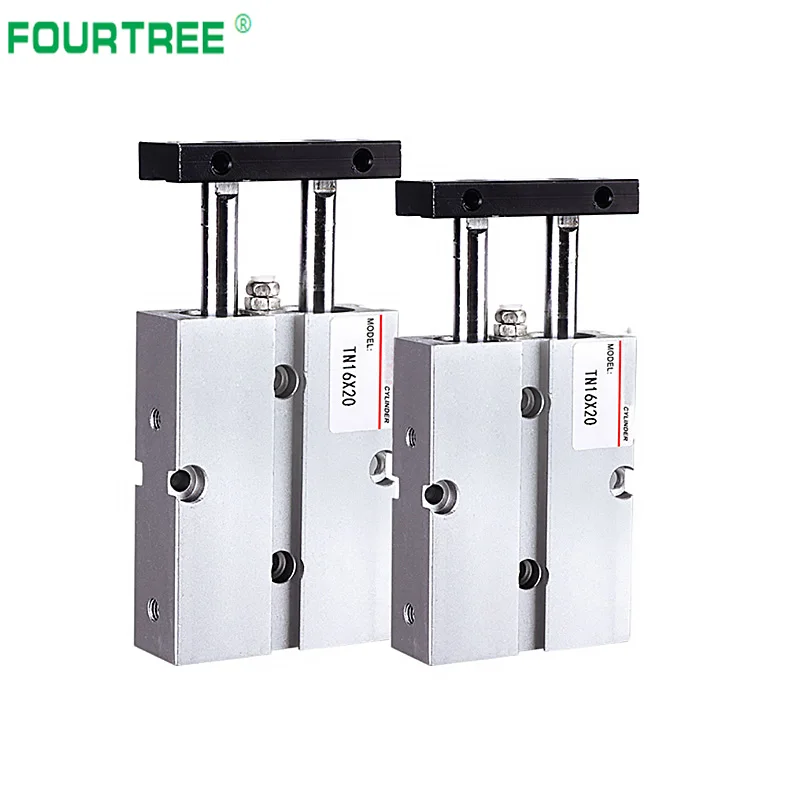 Двойной пневматический цилиндр типа TN из алюминиевого сплава 10 16 20 25 32 мм