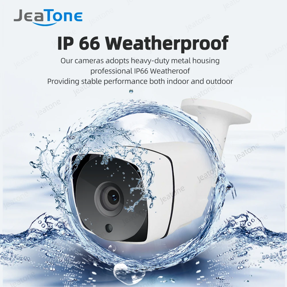 JeaTone Security CMOS POE IP Проводная металлическая камера Bullet 1080P 2MP HD водонепроницаемая