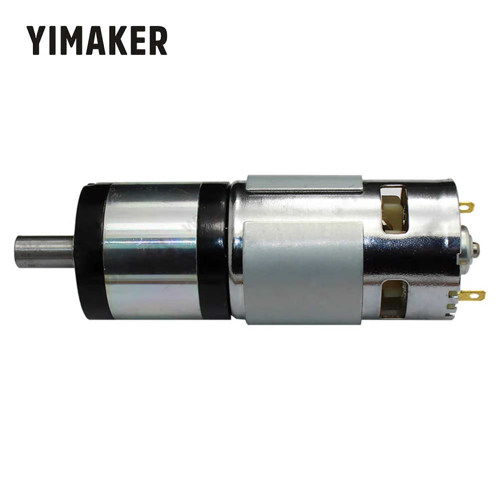 

YIMAKER 775 DC 12V/24V 1:125 Permanent Magnet Planetary Gear Motor 42mm Reduction Ratio DC micro motors