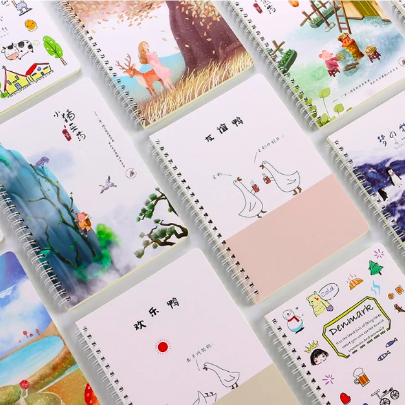 Простой дневник Рисование Раскрашивание Тетрадь милый мягкий чехол белый Бумага
