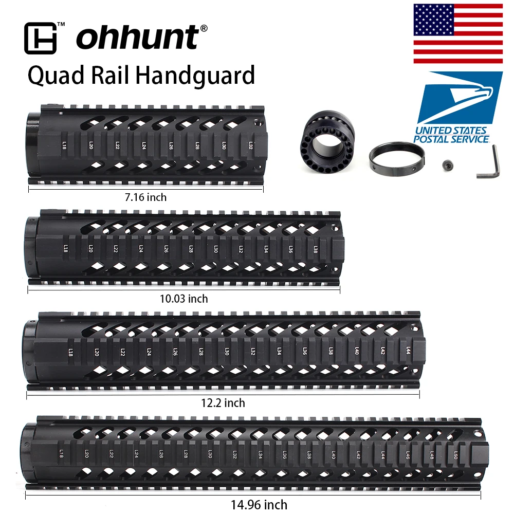 Тактическая плавучая направляющая ohhunt для квадропикатинни защитник 7 10 12 15