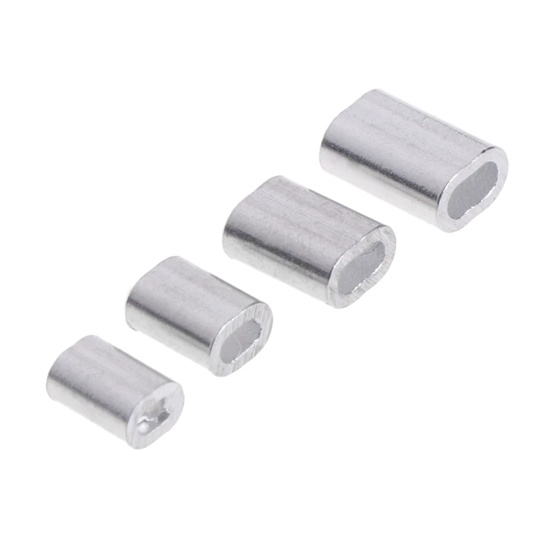 

100 Pcs Fishing Double Tube Copper Line Sleeves Connector Crimp 0.8/1/1.2/1.5mm D0AE