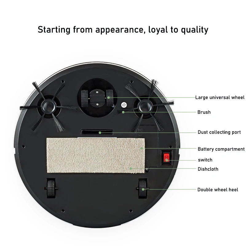 Автоматический робот пылесос интеллигентая (ый) умный для дома с коротким и