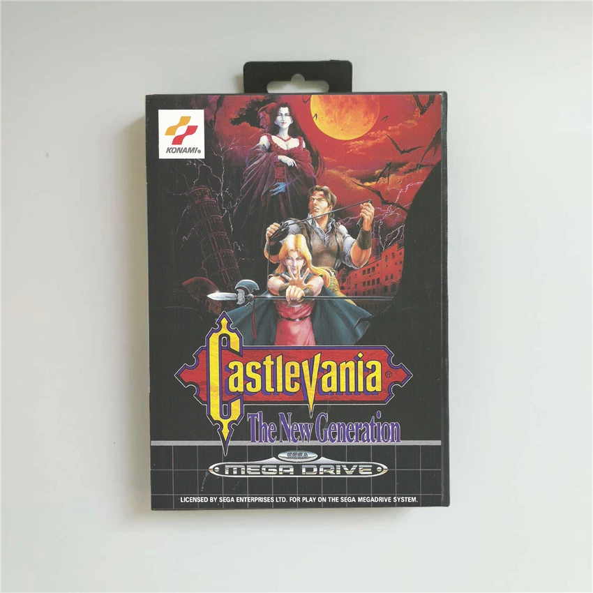 

Castlevania The New Generation - EUR Cover With Retail Box 16 Bit MD Game Card for Sega Megadrive Genesis Video Game Console