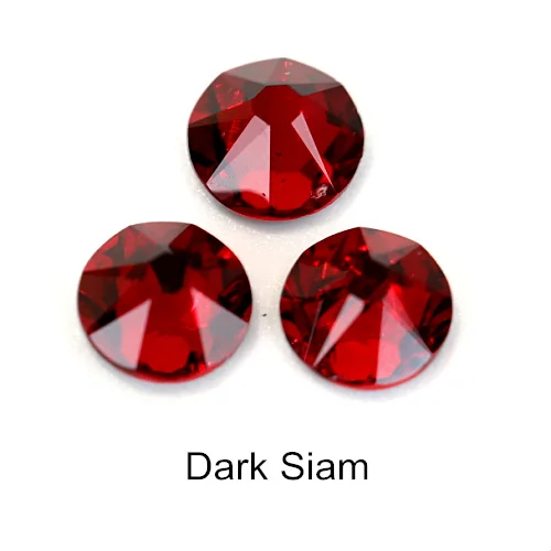 Dark siam Стразы горячей фиксации, цветные, железные стразы, лучшее качество, 8 больших и 8 маленьких стразов, стразы горячей фиксации для свадебного платья F0059, 1440 шт - Цвет: Dark siam