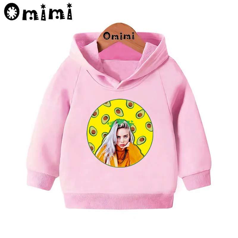Детские толстовки Billie Eilish в стиле хип-хоп; Детские повседневные толстовки с капюшоном; пуловер для малышей; топы для девочек и мальчиков; осенняя одежда; KMT4545