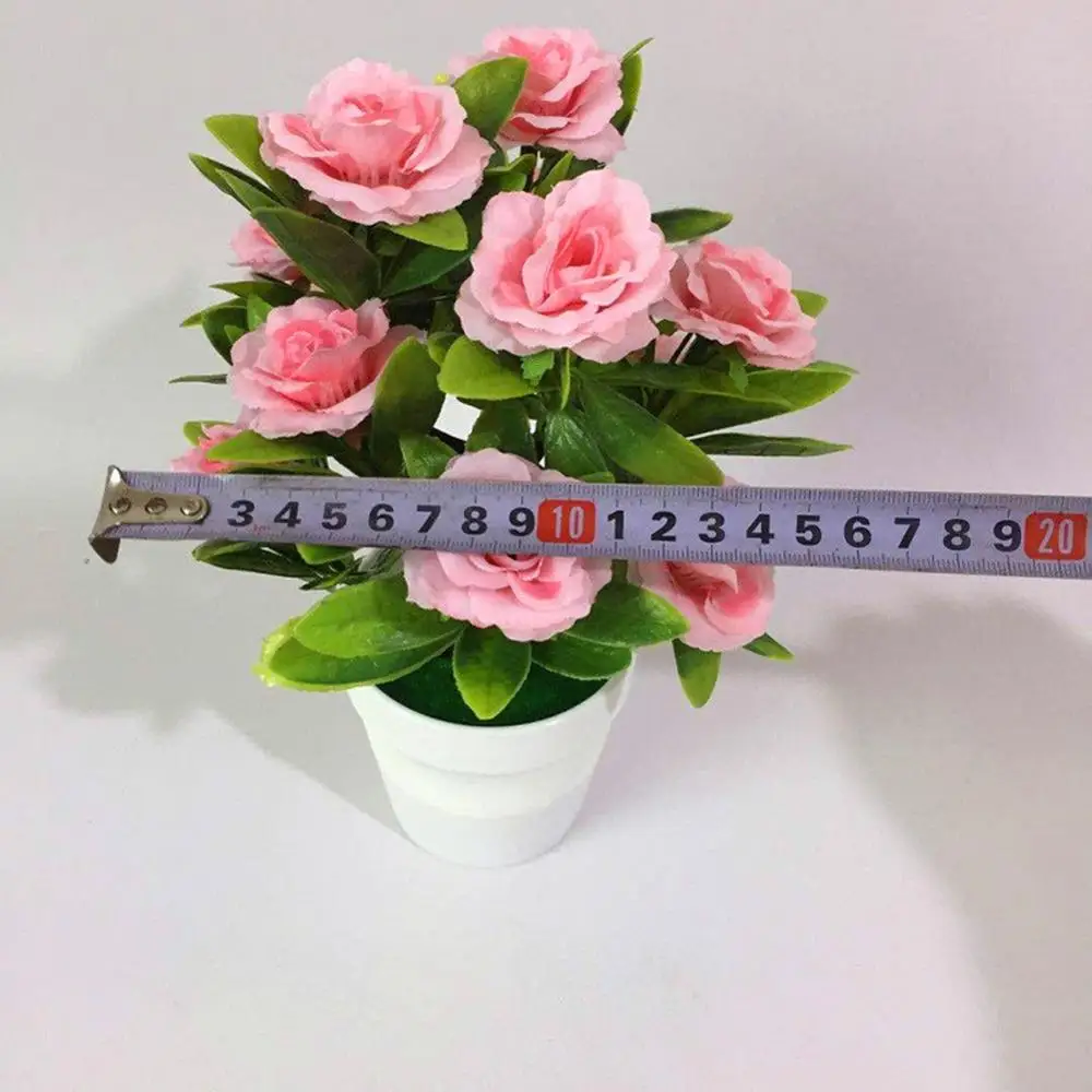 Искусственный цветок роза растение в горшке бонсай декор для гостиной офиса сада