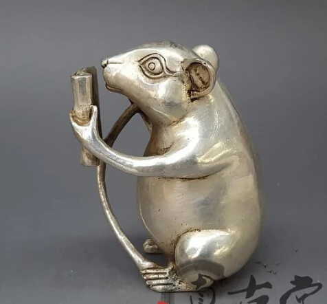 Коллекция белых бронзовых скульптур предметы интерьера в виде крысы зодиака