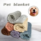 Мягкий и пушистый высококачественный плюшевый матрас в виде ананаса и решетки, однотонный коврик для домашних животных, теплое и удобное одеяло для кошек и собак