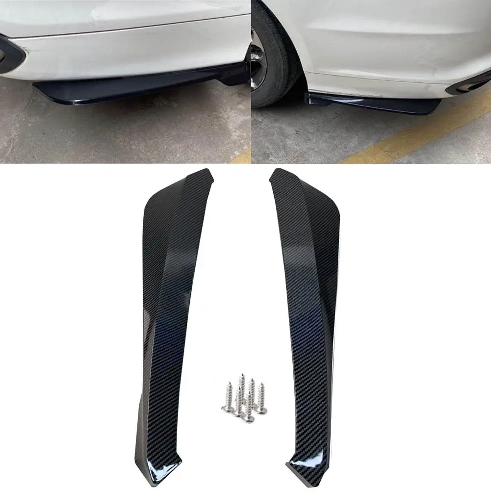 

Автомобильный задний бампер, универсальный спойлер для заднего багажника, противоударный диффузор, защита для губ, разветвитель угла, 2 шт.