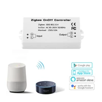 new zigbee onoff controller smart switch app remote control smart home module ac85 265v 10a support smart things hub wink hub