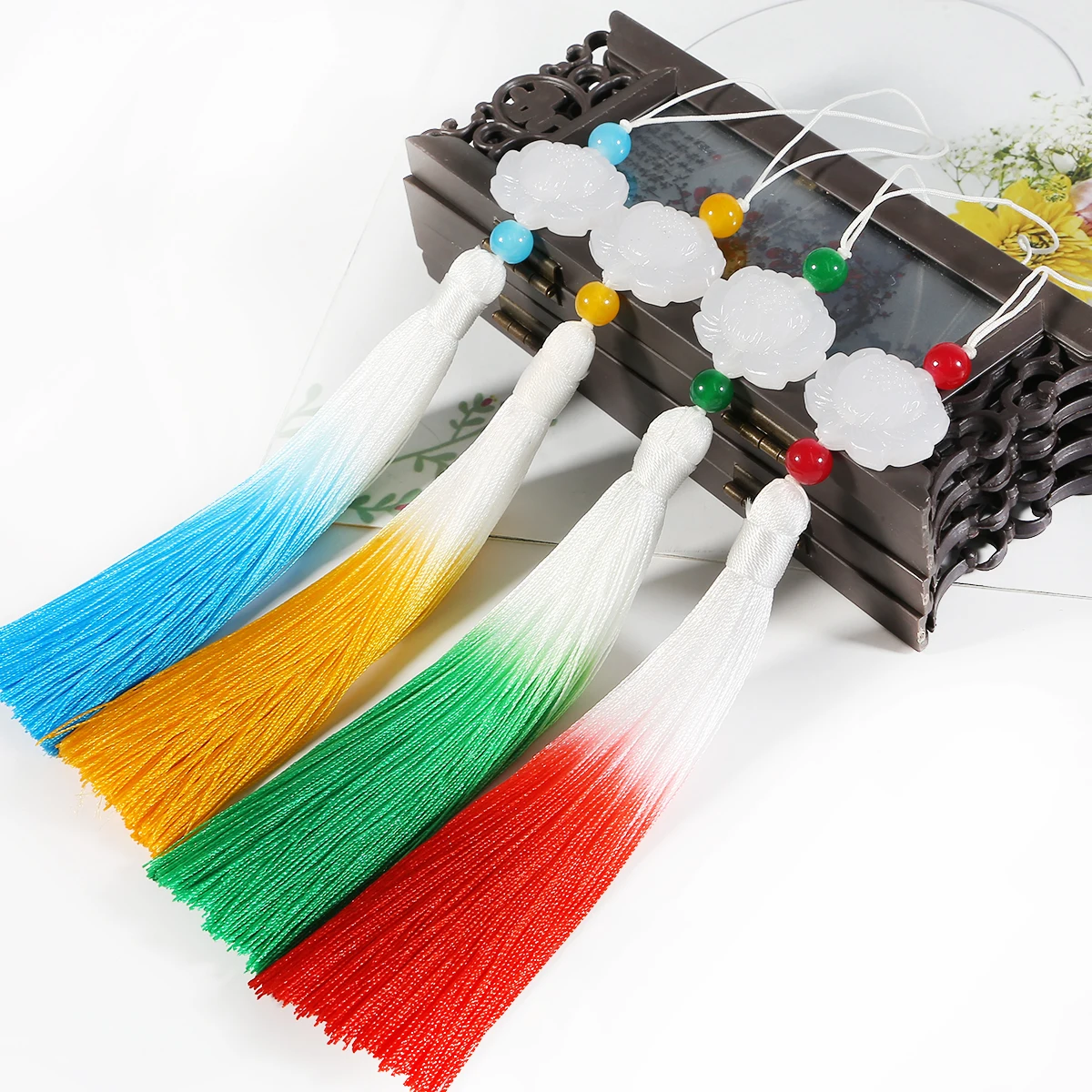 Gradient Tassel 26cm Fashion Charm Jewelry Pendant Chinese Style Long Silk DIY Handmade Craft Ornaments Accessories | Украшения и