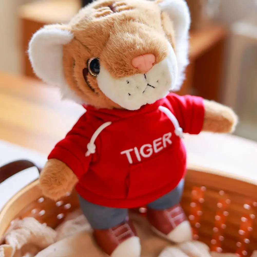 

Stuffed Tiger Doll Vivid Appearance Wearable Soft Stuffed Realistic Tiger Stuffed Toy