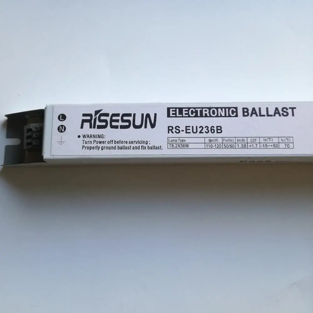 Riseun T8 электронные балласты 110 В 2x36 Вт стартер освещения для 2 флуоресцентных ламп