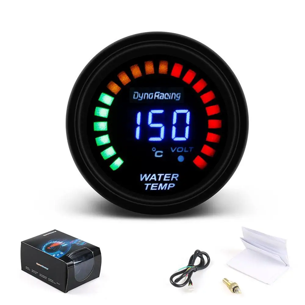 

CIBO 2" 52mm Car Digital Turbo Boost Gauge LED Electronic Water Temp Oil Temp Oil Pressure Gauge Voltmeter Tachometer Rpm Gauge