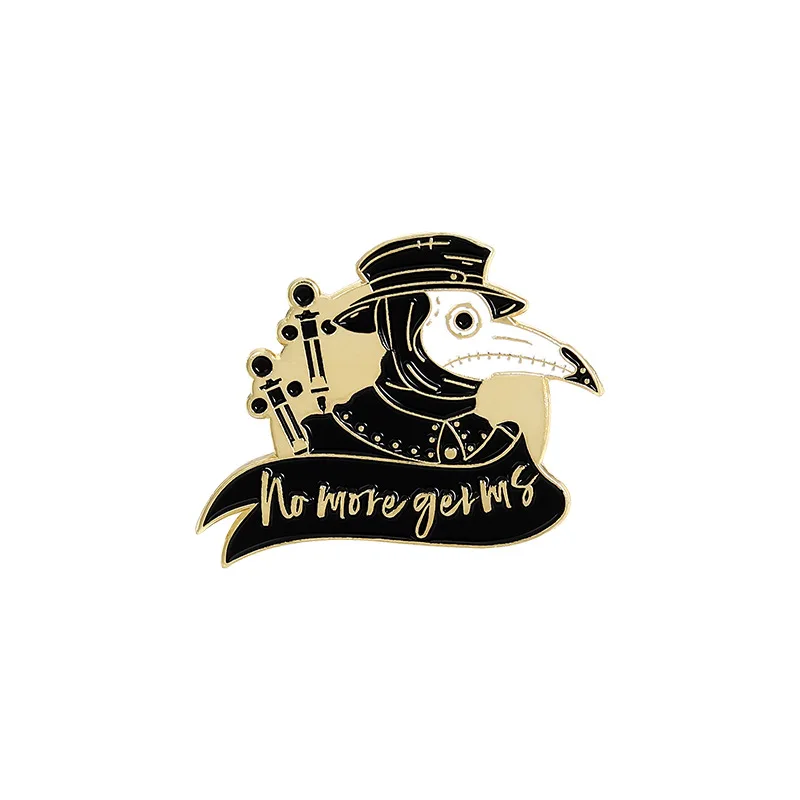 

Plague Doctor Crow Series Pin Cartoon Creative Punk Crow Alloy Brooch Gift For Nurse Friends Denim Badge Wholesale