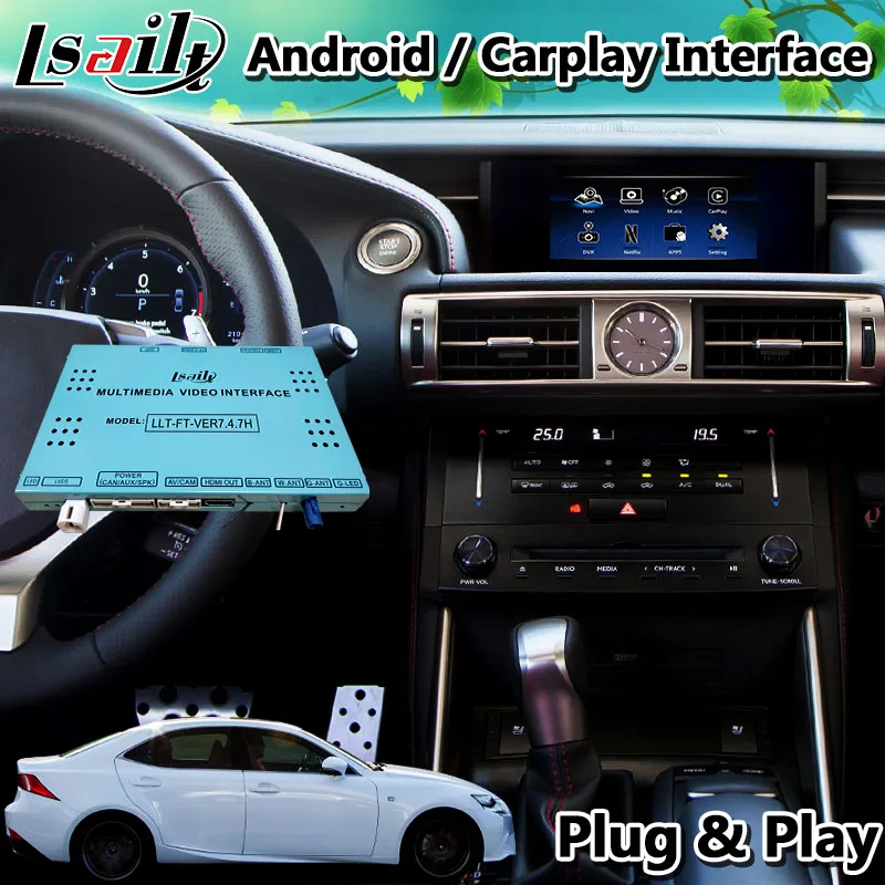 Lsailt Android Carplay мультимедийный видеоинтерфейс для Lexus IS200t IS250 управление мышью 2013