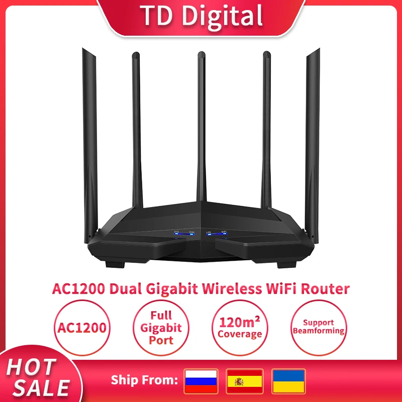 Wi Fi роутер GC11 AC1200 с антенной высоким коэффициентом усиления 2 4/5 0 ГГц|Беспроводные роутеры| |