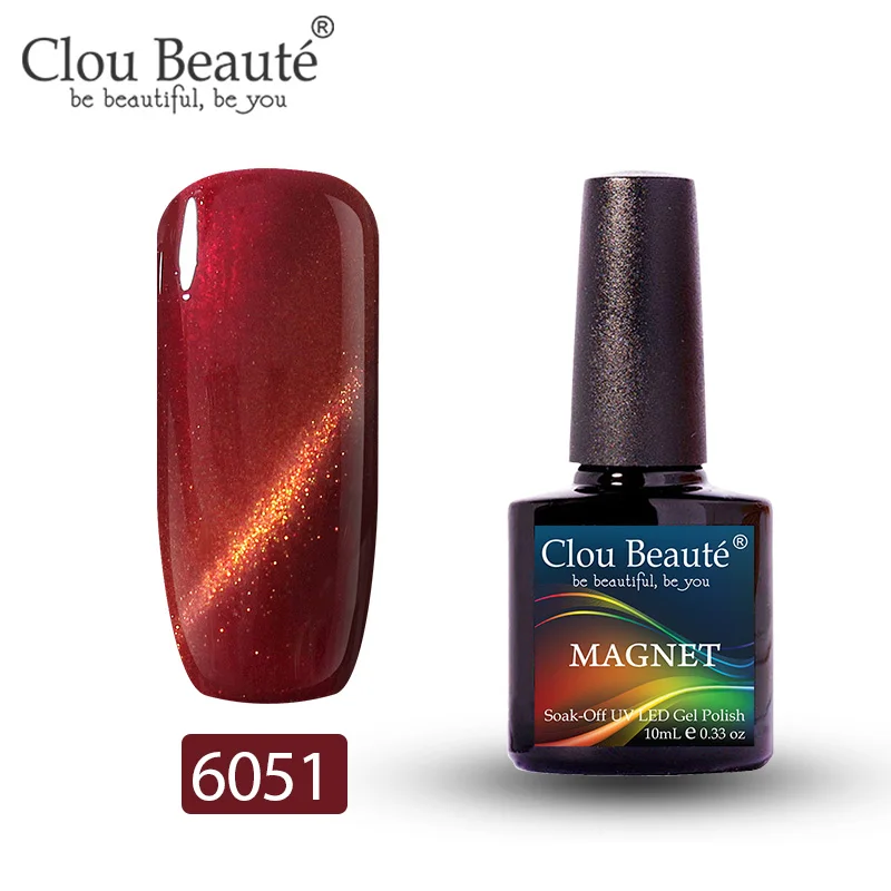 6051 Clou Beaute Гель-лак для кошачьих глаз 46 цветов маникюрный Декор гель лак для ногтей отмачиваемый лак для ногтей 10 мл Полупостоянный лак для ногтей - Цвет: 6051