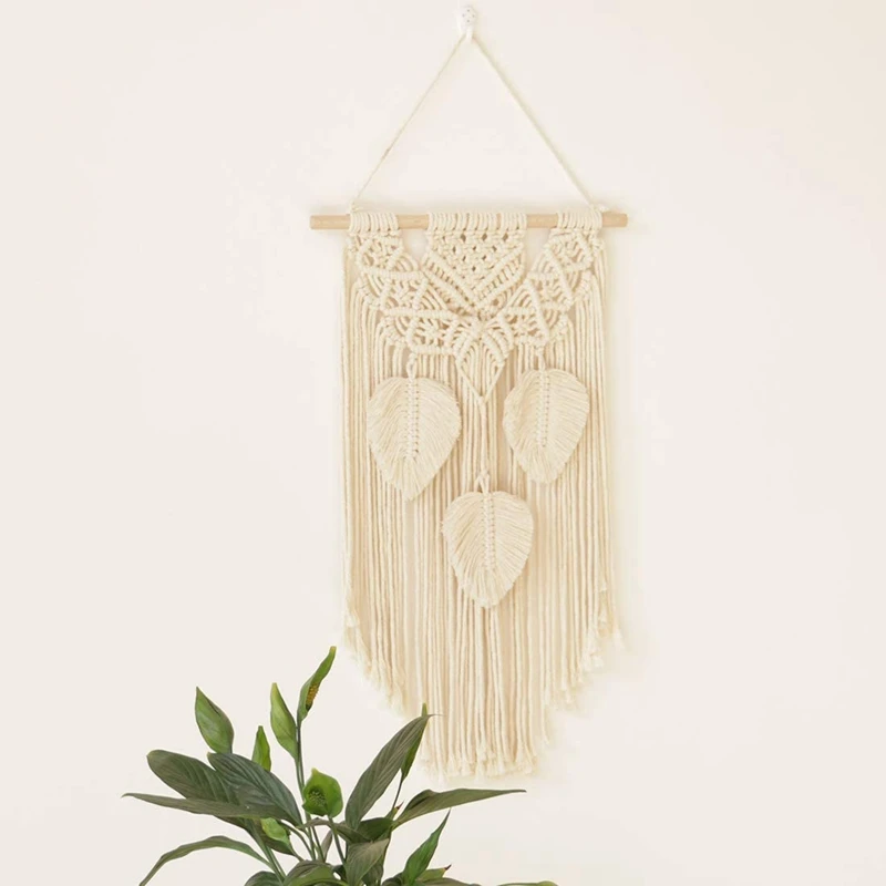 

Woven Macrame Tapestry Wall Decor Bohemian Style Tapestry Home Decorations for Living Room Bedroom or Apartrment