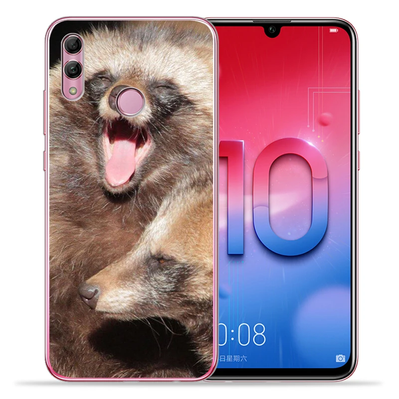 Мягкие силиконовые чехлы из ТПУ с рисунком животных енота лисы чехол для