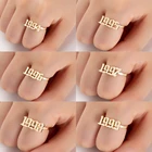 Oly2u панк 1994 1995 1996 кольца золотого цвета из нержавеющей стали для персонализации номера года открытые кольца Bague друзья ювелирные изделия на день рождения