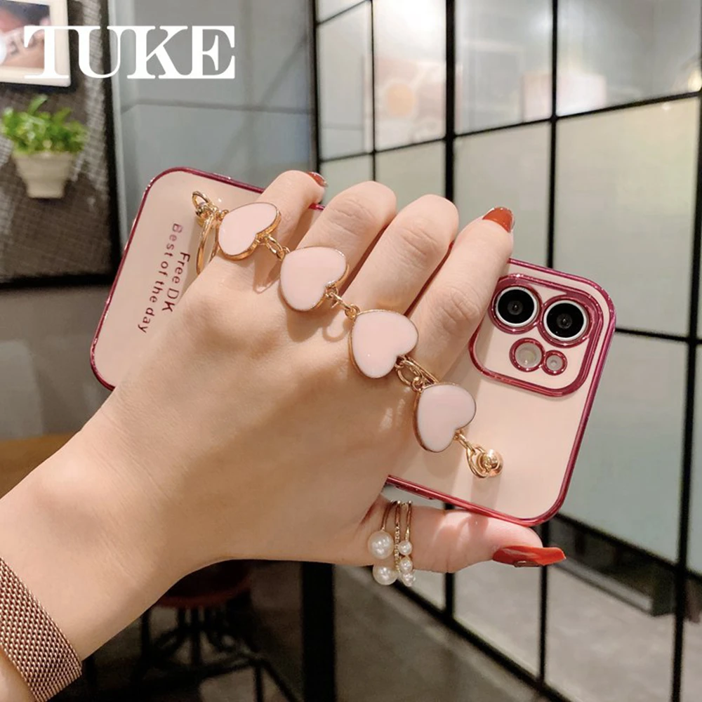 Чехол Heart Chain для OPPO Reno 4 SE 2 3 Pro Z 2z 2F 10X Zoom R19 Realme 5 X Lite 5S C3 6 K3 XT K5 7 7i c17 v5 Q2 X50 x7 Capa |