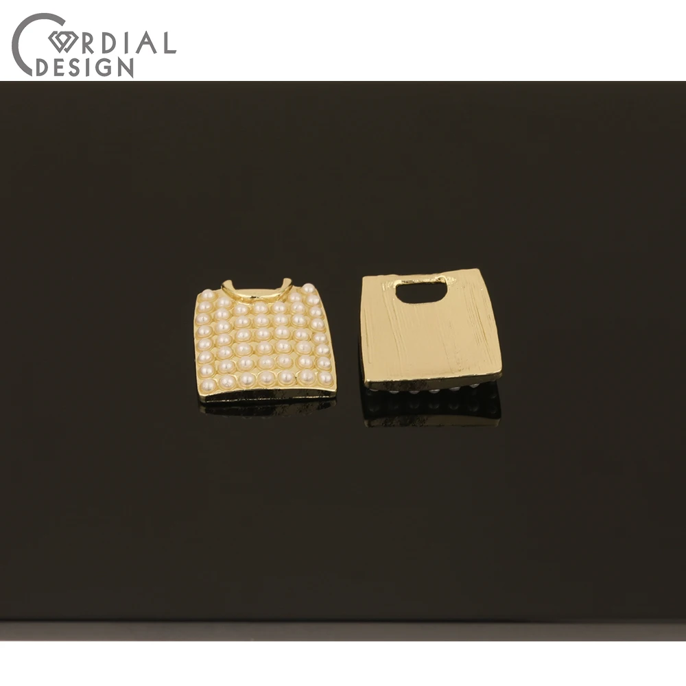 

Cordial Design 50Pcs 14*16MM Jewelry Accessories/Imitation Pearl/Hand Made/Trapezoid Shapes/DIY Making/Earrings Pendants/Charms