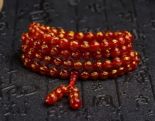 LETSFUN Изящные Ювелирные изделия 8 мм тибетские красные агатные бусины скульптура