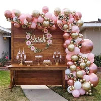 152pcs pink balloon chrome gold balloon arch garland wedding birthyday party baby shower background decorations globos kids toys