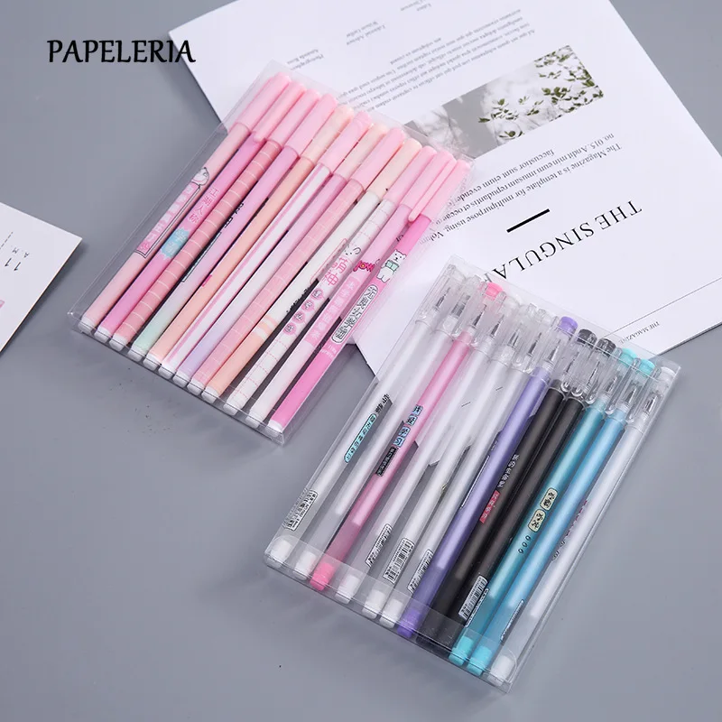 12 шт./компл. kawaii Pen 0 5 мм созвездия Гелевые Ручки Симпатичные Звезды Вселенная