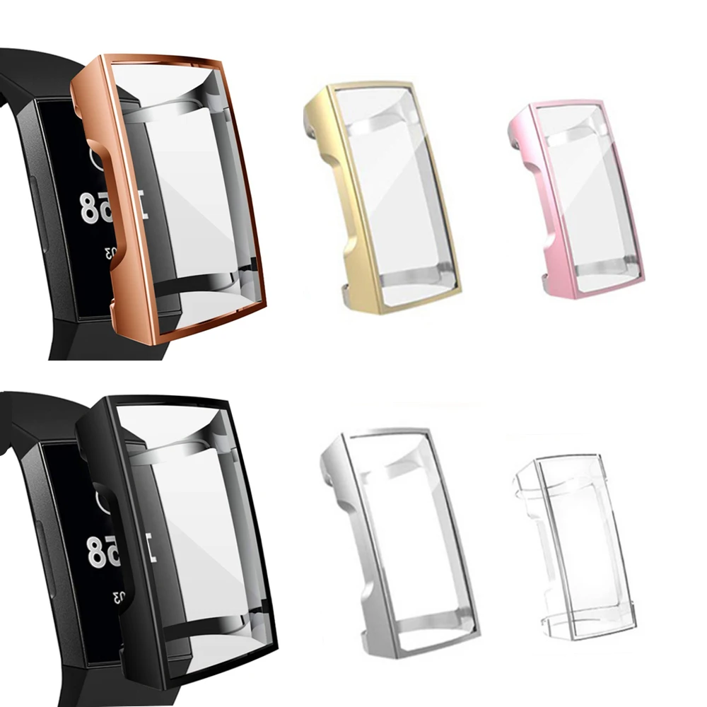 

Silicone Case Cover For Fitbit Charge 3 Band TPU Protector Frame For Fit bit Charge3 Protective Shell Replacement Accessories